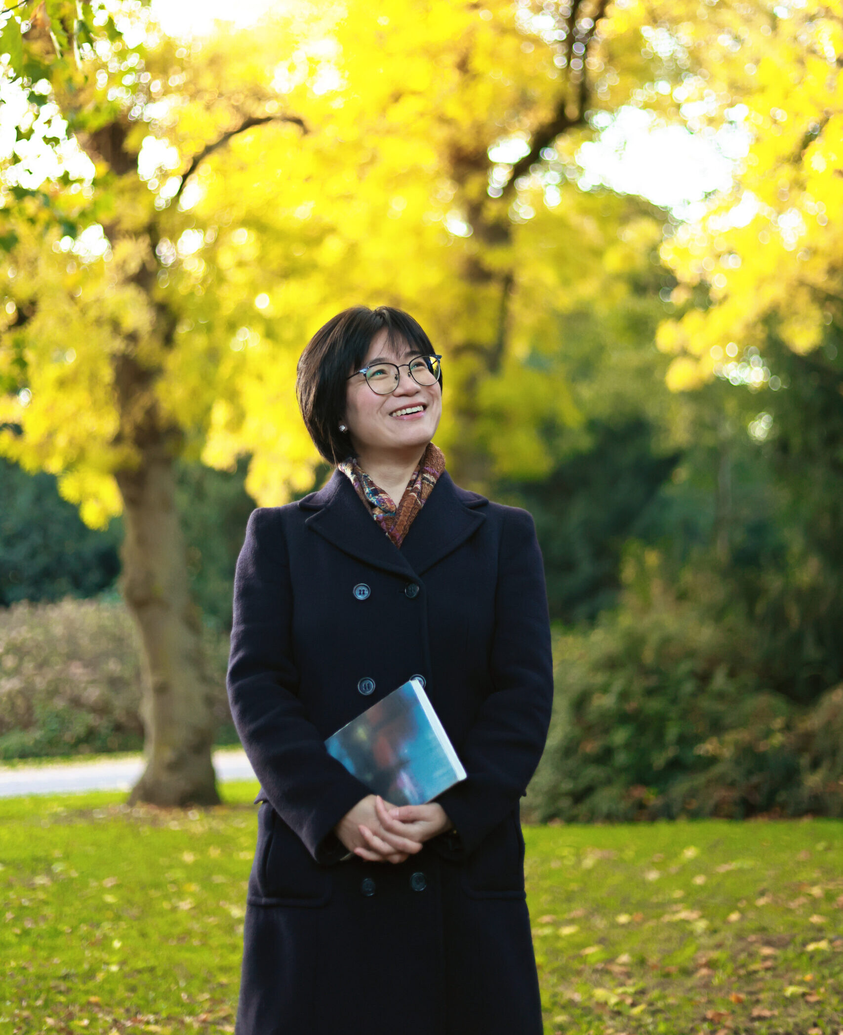 profile picture taken in a park in autumn